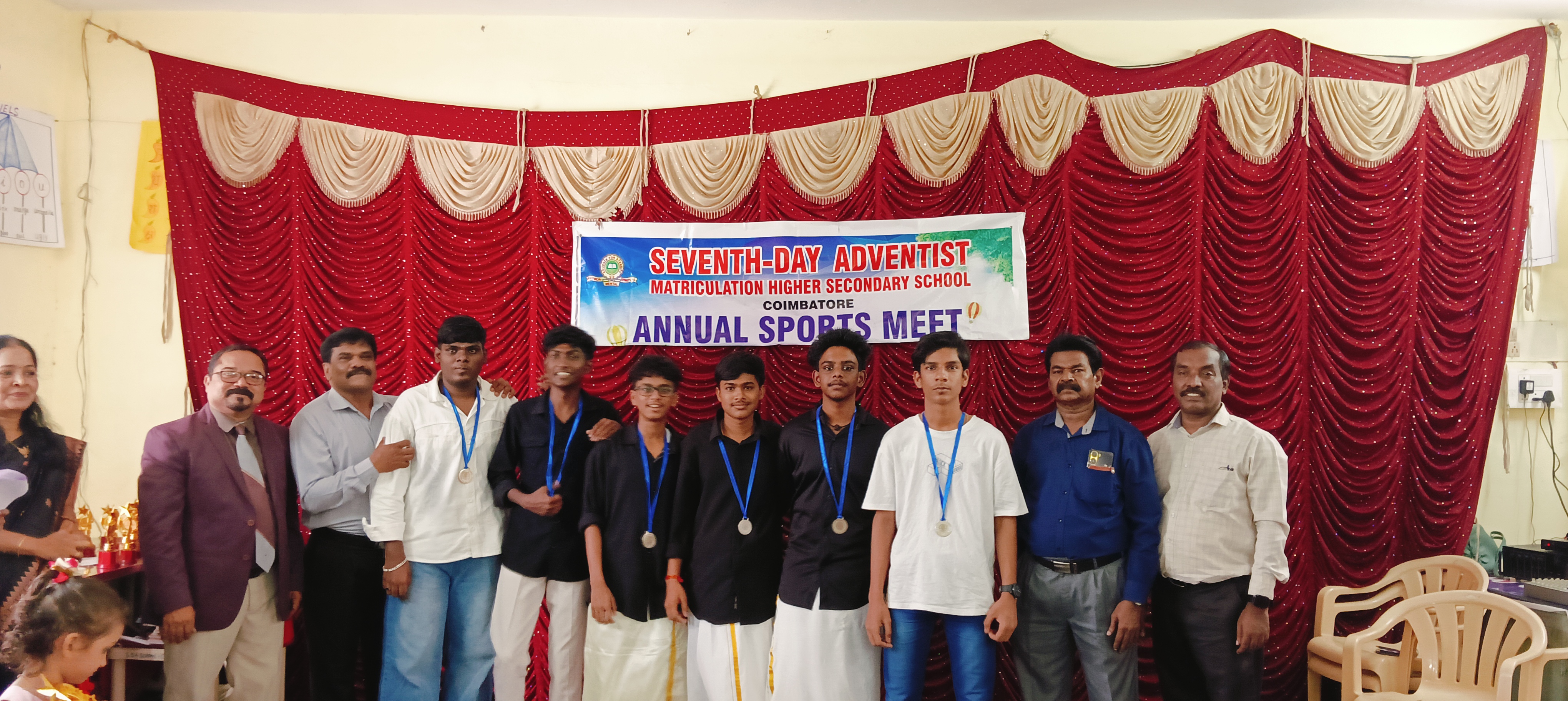 Students winning competitions SDA School Coimbatore